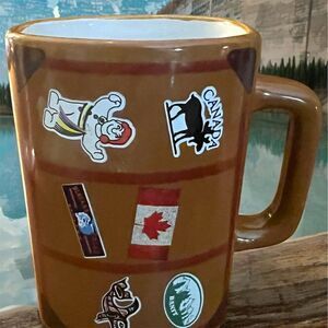 Canada Souvenir Coffee Mug Ceramic Cup Banff Bonhomme Moose Flag Niagara Falls